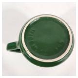 Lot Of Four Holiday Coffee Cups/Mugs With Gold Reindeer And Gold On Rim