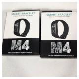Lot Of Two New Black Smart Bracelets M4 HD Color Screen 45 Day Battery Life