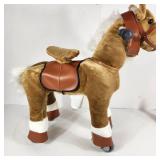 New Open Box Ride-On Walking Rolling Kids Horse With Easy Rolling Wheels Soft Huggable Body For 3-8 Years MRSP $198