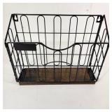 New Open Box Lot Of Two Wall File Organizer Hanging File Organizer Wooden Wall File Holder Wall Mounted File Holder With Label And S Shaped Hook