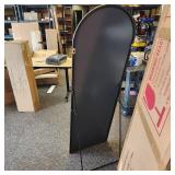 New Open Box Full Length Mirror Black Boarder 63 1/2" Tall Can Hang Or Has Stand