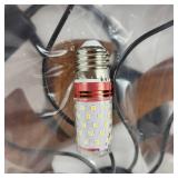 Beautiful New Low Profile 4 Light Indoor Black Wood Grain Industrial Metal Cage Enclosed Ceiling Fan With Light Kit MRSP $200