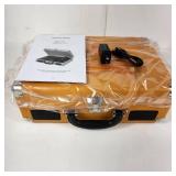 NEW JORLAI T316 Portable Suitcase Turntable Orange