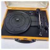 NEW JORLAI T316 Portable Suitcase Turntable Orange