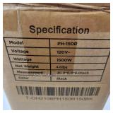 New Open Box Patio Heater Model PH-150R 120V 26 x 5.5 x 9 inch Black