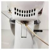 White Kitchen Aid Mixer With Three Attachments Fair Condition Tested Works