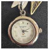 Unique Collection of Vintage Brooches and Pins with Watch (untested)