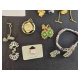 Collection of Jewelry and Accessories Including Necklace, Bracelet, Earrings, Tie Clips & Cuff Links - display not inc
