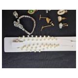 Collection of Jewelry and Accessories Including Necklace, Bracelet, Earrings, Tie Clips & Cuff Links - display not inc
