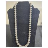 VTG Elegant Silver Tone Filigree Necklace & Earring Set - display not inc