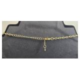 Gold Tone Necklace with Black Bead Accents - display not inc