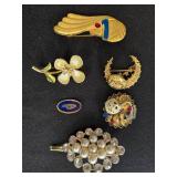 Collection of Assorted Vintage Enamel and Metal Pins Including Disney and Commemorative Designs