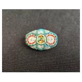 Assorted Political Medallion Pins and Italian Mosaic Pin Made in Italy