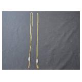 Set of Vintage Necklaces with Bead and Chain Designs - display not inc