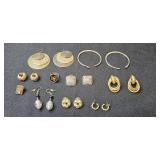 Collection of Vintage and Gold-Tone Earrings