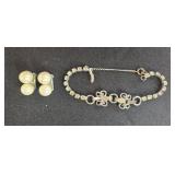 Elegant Jewelry Set Including Necklaces & Earrings - display not inc
