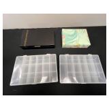 Collection of Jewelry Storage Boxes - Plastic, Floral, and Velvet-Lined