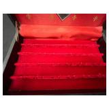 Collection of Jewelry Storage Boxes - Plastic, Floral, and Velvet-Lined