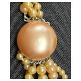 Vintage Deltah Multistrand Faux Pearl Necklace with Original Case - display not inc