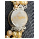 Vintage Deltah Multistrand Faux Pearl Necklace with Original Case - display not inc