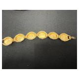 Van Dell Vintage Jade Bracelet and Earrings Set in Original Box!!