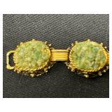 Van Dell Vintage Jade Bracelet and Earrings Set in Original Box!!