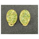 Van Dell Vintage Jade Bracelet and Earrings Set in Original Box!!