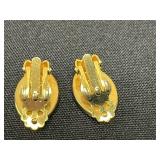 Van Dell Vintage Jade Bracelet and Earrings Set in Original Box!!