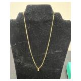 Elegant Gold Tone Necklace and Earring Set with Silver Tone Jewelry Box - display not inc