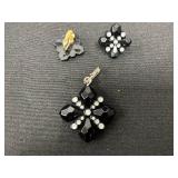 Collection of Gold-Tone Jewelry: Necklace, Earrings, and Accessories - display not inc