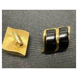 Collection of Gold-Tone Jewelry: Necklace, Earrings, and Accessories - display not inc