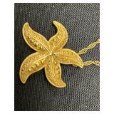 Collection of Gold-Tone Jewelry: Necklace, Earrings, and Accessories - display not inc