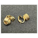 Set of Avon Gold-Tone Jewelry: Ice Cream Necklace, Apple Necklace, and Strawberry Earrings - display not inc