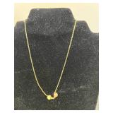 Set of Avon Gold-Tone Jewelry: Ice Cream Necklace, Apple Necklace, and Strawberry Earrings - display not inc