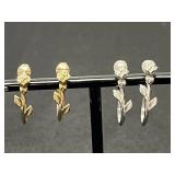 Collection of Elegant Vintage Clip-On Earrings Many Avon - display not inc