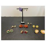 Collection of Vintage Earrings, Various Designs - display not inc