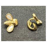 Collection of Avon Vintage Clip-on Earrings and Rings SZ 6 (approx)