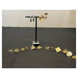 Collection of Avon Vintage Earrings in Gold and Silver Tones - display not inc