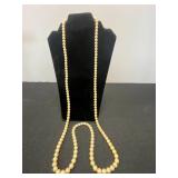 Set of Elegant Necklace Strands: Pearl Tone, Pastel, and Yellow-Toned - display not inc
