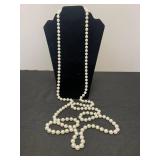 Set of Elegant Necklace Strands: Pearl Tone, Pastel, and Yellow-Toned - display not inc