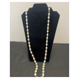 Set of Elegant Necklace Strands: Pearl Tone, Pastel, and Yellow-Toned - display not inc