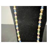 Set of Elegant Necklace Strands: Pearl Tone, Pastel, and Yellow-Toned - display not inc