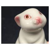 Set of 3 VTG Avon Ceramic Rabbit Candle Holders and Trinket Box