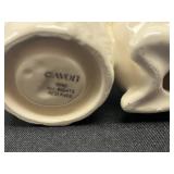 Set of 3 VTG Avon Ceramic Rabbit Candle Holders and Trinket Box