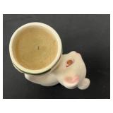 Set of 3 VTG Avon Ceramic Rabbit Candle Holders and Trinket Box