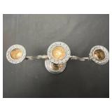 Pair of Antique Three-Arm Silver Plated Candelabras