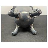 Vintage Ornate Silver-Plated Footed Pitcher with Lion Detail