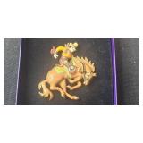 Bob Mackie Jewelry Brooch with Equestrian Design w Original Box!