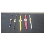 Collection of Vintage Disney Character Quartz Watches - untested