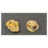 Collection of Vintage Brooches and Rings (approx sz 8) Gemstones